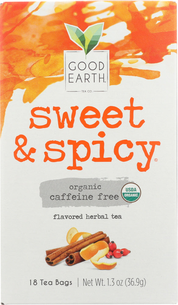 GOOD EARTH: Organic Herbal Tea Caffeine Free Sweet & Spicy, 18 bg - Vending Business Solutions