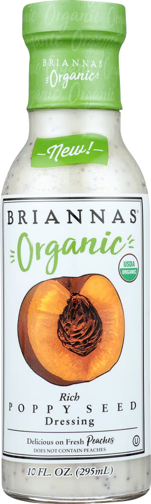 BRIANNAS: Organic Rich Poppy Seed Dressing, 10 oz - Vending Business Solutions