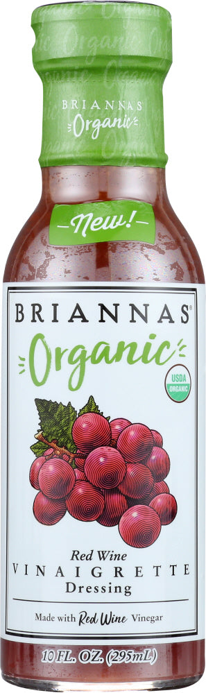BRIANNAS: Organic Red Wine Vinaigrette Dressing, 10 oz - Vending Business Solutions