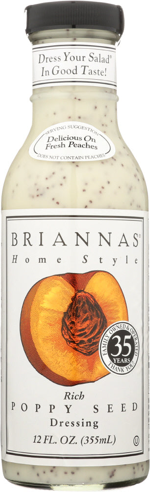 BRIANNAS: Home Style Dressing Rich Poppy Seed, 12 oz - Vending Business Solutions