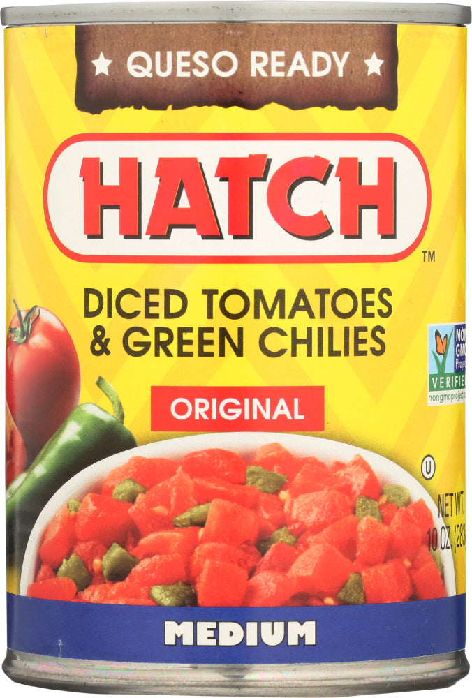 HATCH: Diced Tomatoes & Green Chilies Original Medium, 10 oz - Vending Business Solutions