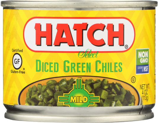 HATCH: Peeled Green Chiles Diced Mild, 4 oz - Vending Business Solutions