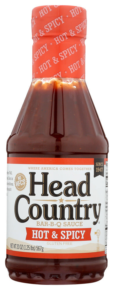 HEAD COUNTRY: Sauce BBQ Hot & Spicy, 20 oz - Vending Business Solutions
