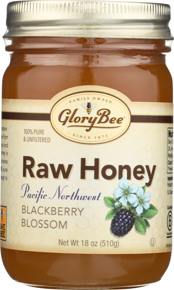 GLORY BEE: Raw Blackberry Honey, 18 oz - Vending Business Solutions