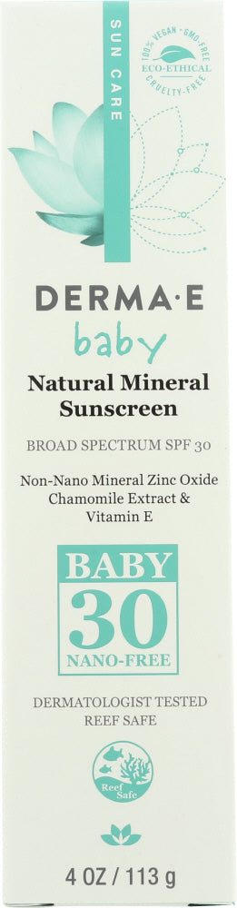 DERMA E: Sunscreen Baby Spf 30, 4 oz - Vending Business Solutions