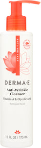 DERMA E: Anti-Wrinkle Vitamin A Glycolic Cleanser with Papaya, 6 oz - Vending Business Solutions