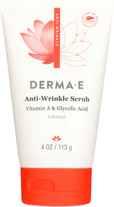 DERMA E: Anti-Wrinkle Vitamin A and Glycolic Scrub, 4 oz - Vending Business Solutions