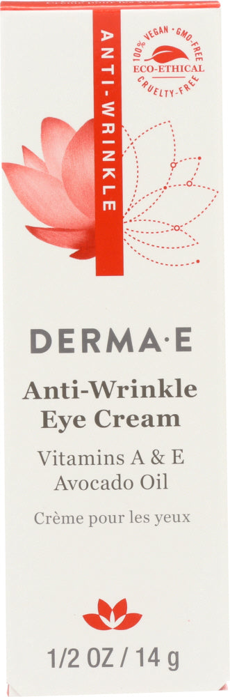 DERMA E: Anti-Wrinkle Eye Cream Vitamin A, .5 oz - Vending Business Solutions