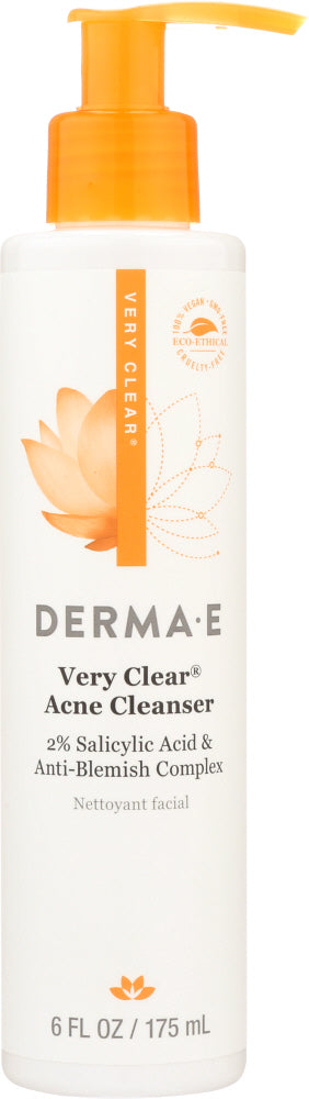 DERMA E: Very Clear Cleanser, 6 oz - Vending Business Solutions