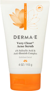 DERMA E: Very Clear Acne Scrub 2% Salicylic Acid Acne Medication, 4 oz - Vending Business Solutions