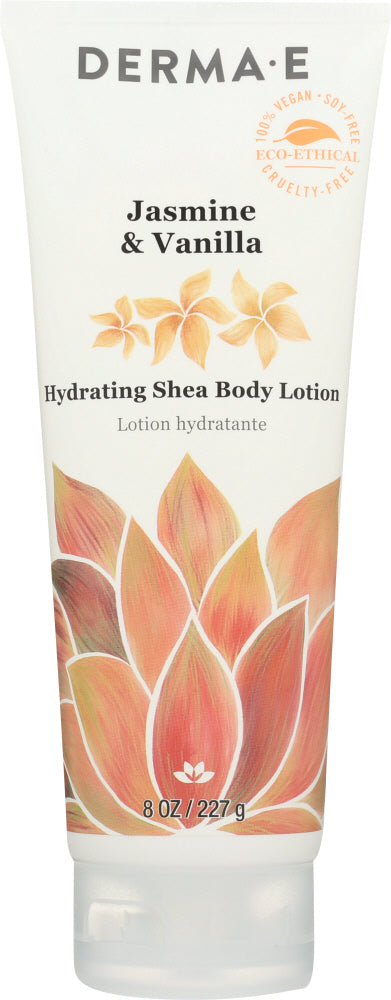 DERMA E: Jasmine & Vanilla Hydrating Shea Body Lotion, 8 oz - Vending Business Solutions