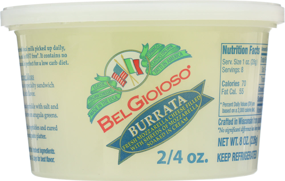 BELGIOIOSO: Burrata Cheese Cup, 8 oz - Vending Business Solutions