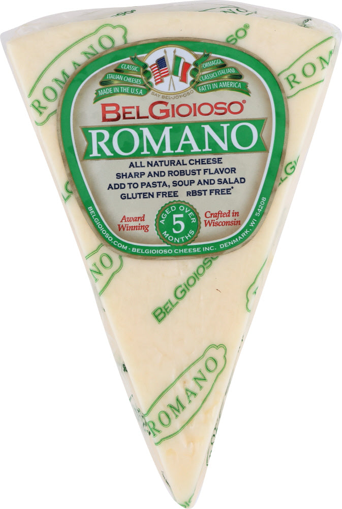 BELGIOIOSO: Romano Cheese Wedge, 8 oz - Vending Business Solutions