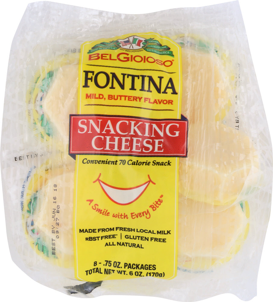 BELGIOIOSO: Fontina Snacking Cheese, 6 oz - Vending Business Solutions