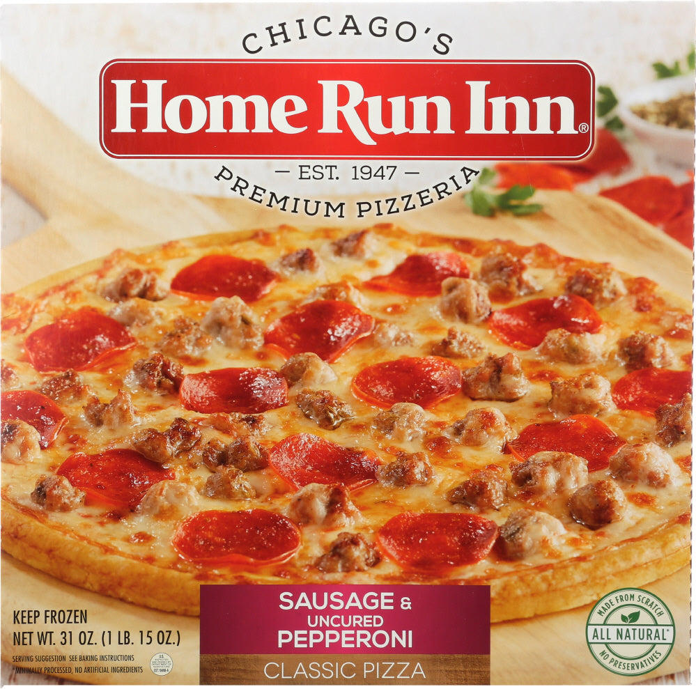 HOME RUN INN: Sausage & Uncured Pepperoni Classic Pizza, 31 oz - Vending Business Solutions