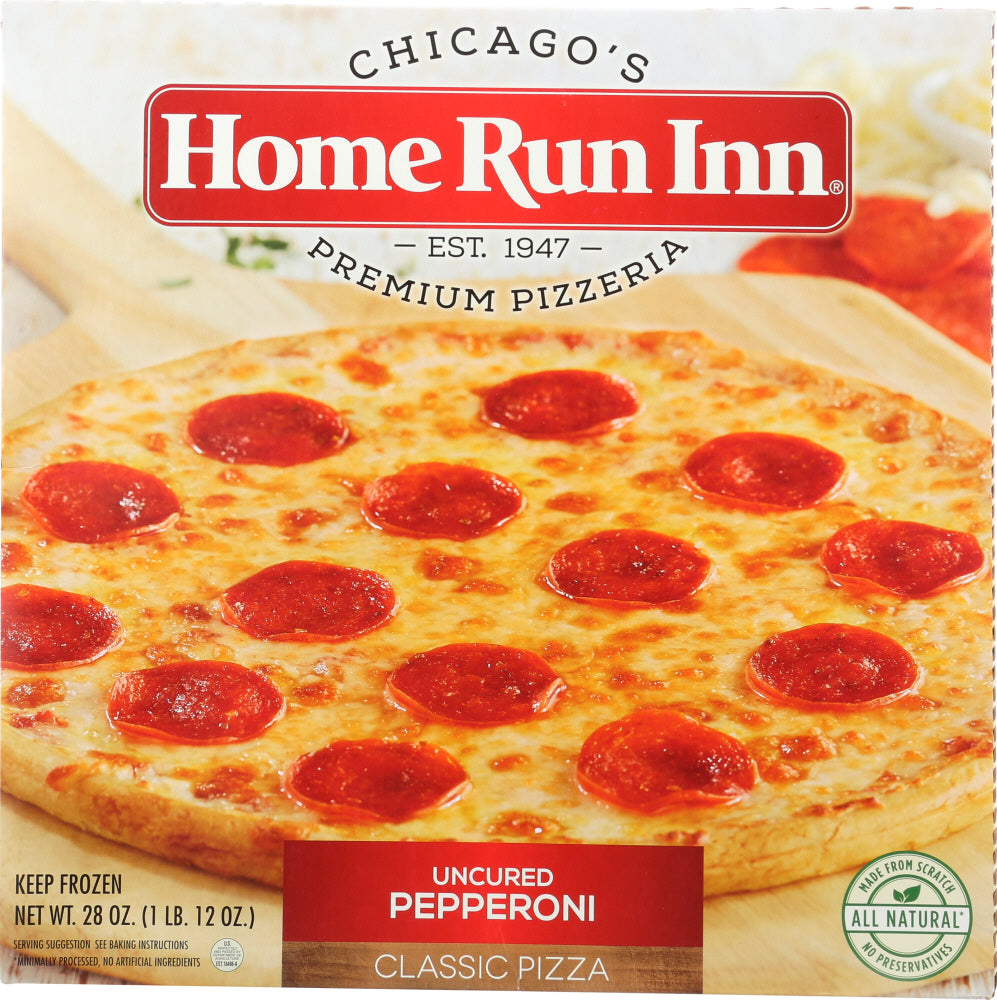 HOME RUN INN: Uncured Pepperoni Classic Pizza, 28 oz - Vending Business Solutions