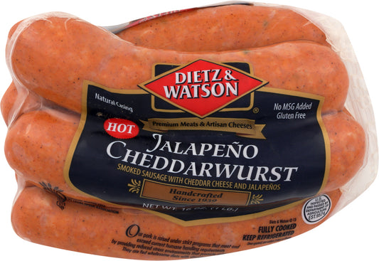 DIETZ AND WATSON: Jalapeno Cheddarwurst, 1 lb - Vending Business Solutions