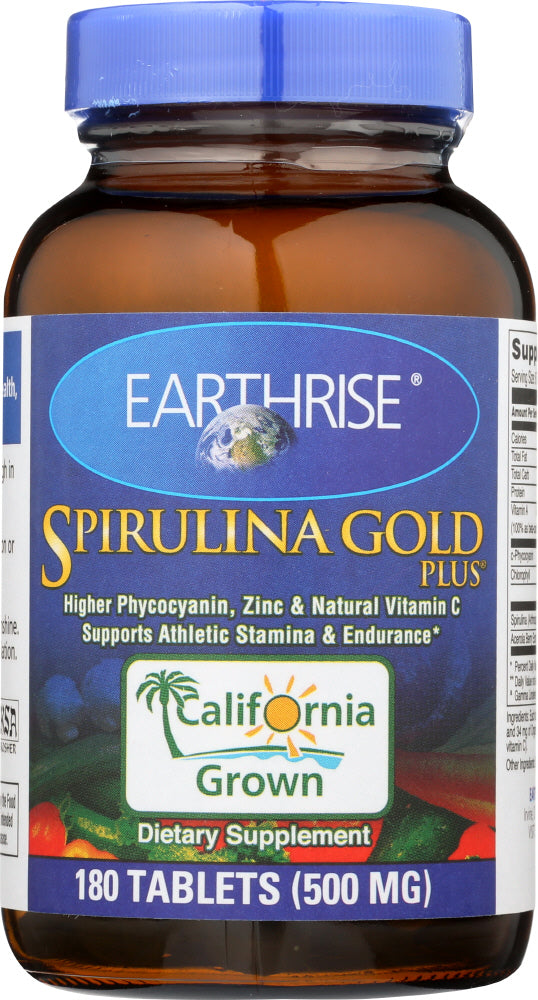 EARTHRISE: Spirulina Gold Plus 500 mg, 180 tablets - Vending Business Solutions