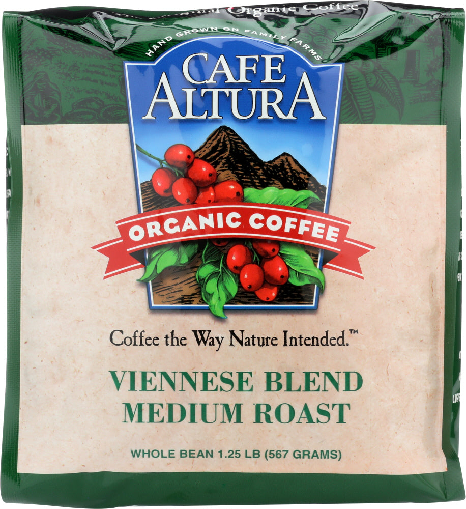CAFE ALTURA: Coffee Bean Viennese Blend Organic Coffee, 1.25 lb - Vending Business Solutions