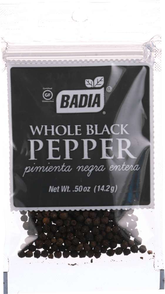 BADIA: Whole Black Pepper, 0.5 oz - Vending Business Solutions