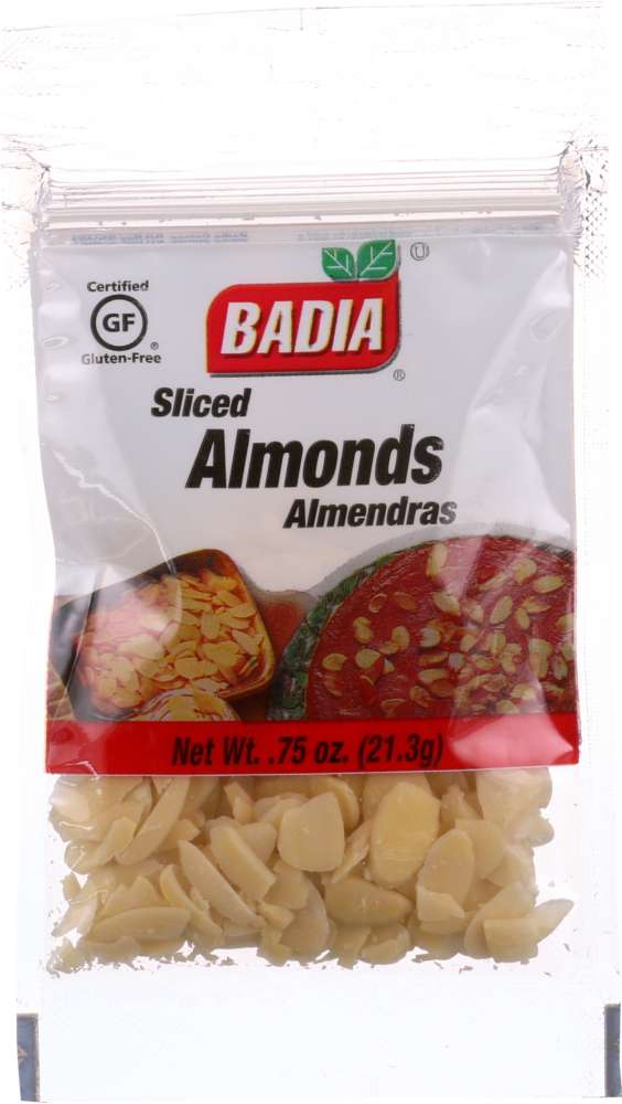 BADIA: Sliced Almonds, 0.75 oz - Vending Business Solutions