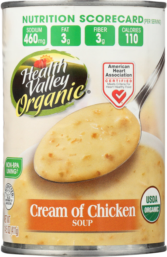 HEALTH VALLEY ORGANIC: Cream of Chicken Soup, 14.5 oz - Vending Business Solutions