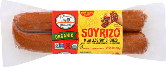 EL BURRITO: Meatless Soyrizo Organic, 12 oz - Vending Business Solutions