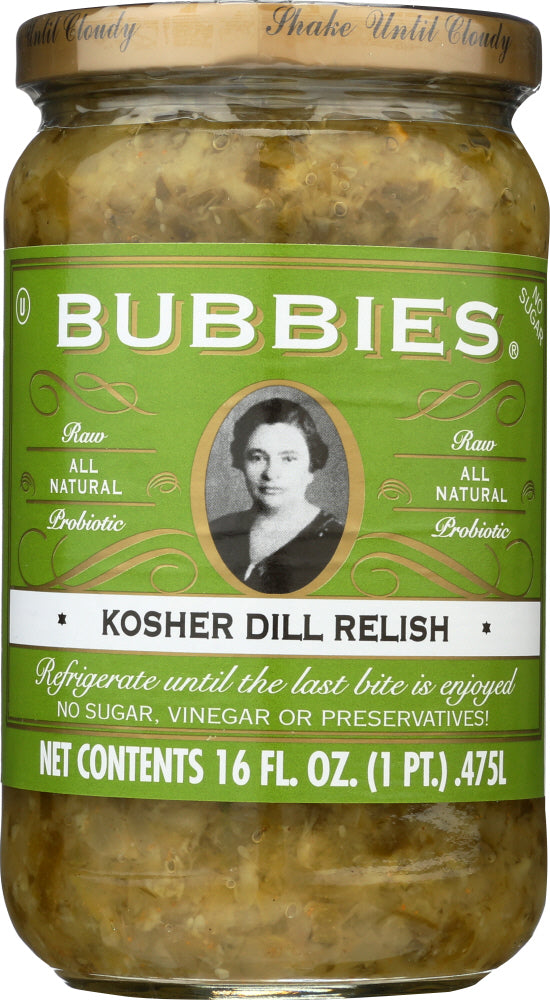 BUBBIES: Kosher Dill Relish, 16 oz - Vending Business Solutions