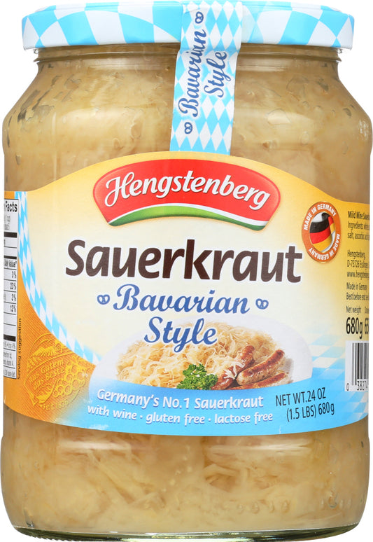 HENGSTENBERG: Bavarian Style Sauerkraut with Wine, 24 oz - Vending Business Solutions
