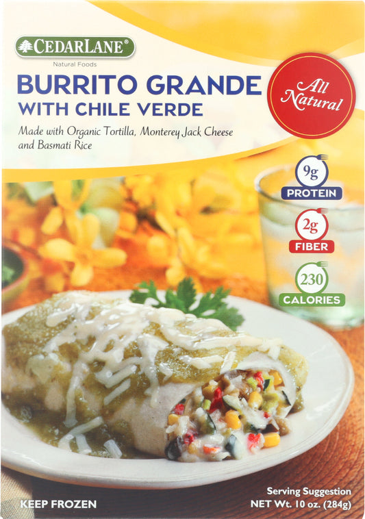 CEDARLANE: Burrito Grande with Chili Verde Sauce, 10 oz - Vending Business Solutions