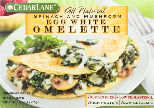 CEDARLANE: Spinach and Mushroom Egg White Omelette, 8 oz - Vending Business Solutions