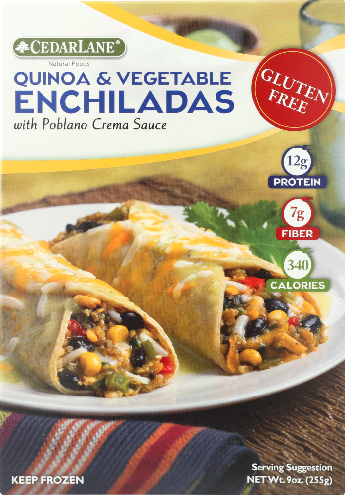 CEDARLANE: Natural Foods Quinoa & Vegetable Enchiladas, 9 oz - Vending Business Solutions