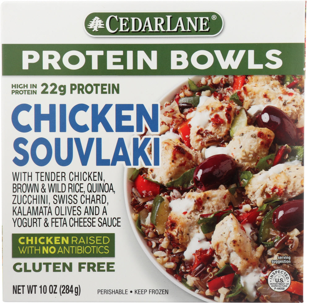 CEDARLANE: Entree Chicken Souvlaki Bowl, 10 oz - Vending Business Solutions
