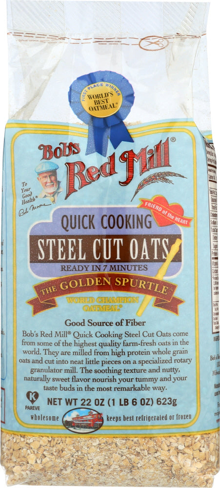 BOBS RED MILL: Oats Steel Cut Quick Cooking, 22 oz - Vending Business Solutions
