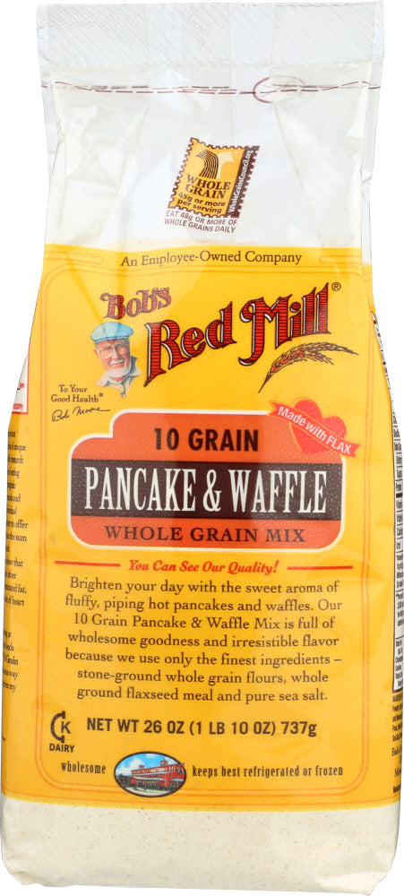 BOBS RED MILL: 10 Grain Pancake & Waffle Mix, 26 oz - Vending Business Solutions