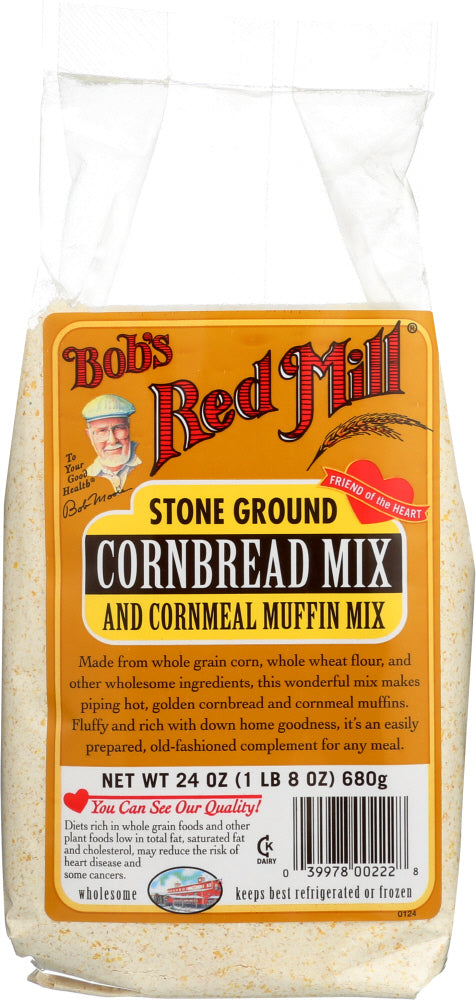 BOBS RED MILL: Stone Ground Cornbread and Cornmeal Muffin Mix, 24 oz - Vending Business Solutions