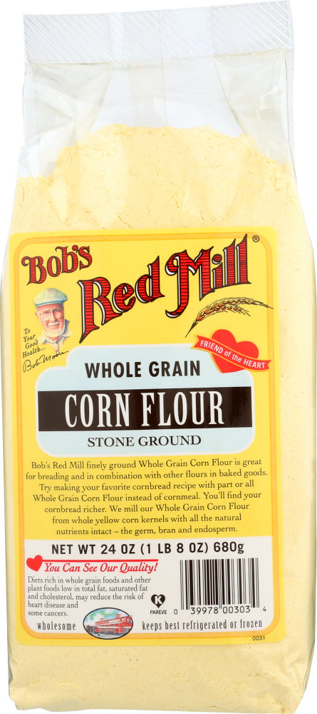 BOBS RED MILL:  Whole Grain Corn Flour, 24 oz - Vending Business Solutions