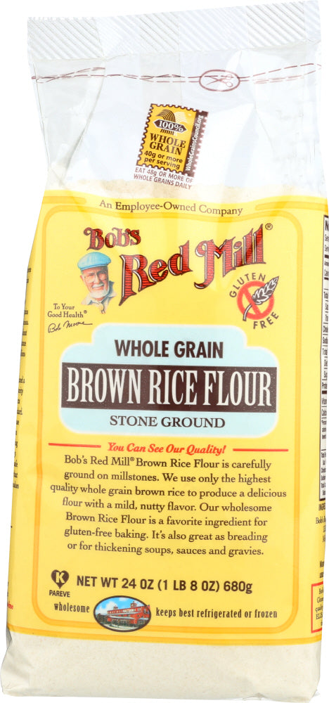 BOBS RED MILL: Whole Grain Brown Rice Flour, 24 oz - Vending Business Solutions