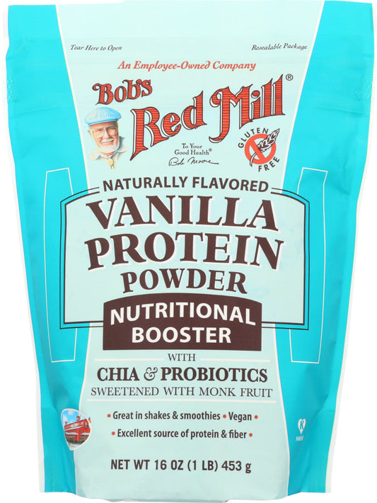 BOB'S RED MILL: Protein Powder Nutritional Booster Vanilla, 16 oz - Vending Business Solutions