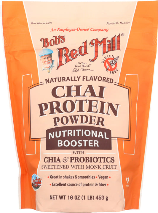 BOBS RED MILL: Chai Protein Powder Nutritional Booster, 16 oz - Vending Business Solutions