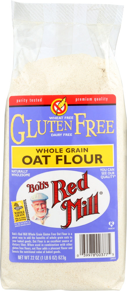 BOB'S RED MILL: Gluten Free Whole Grain Oat Flour, 22 oz - Vending Business Solutions