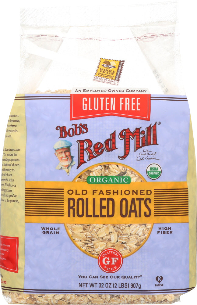 BOBS RED MILL: Organic Old Fashioned Rolled Oats Gluten Free, 32 oz - Vending Business Solutions