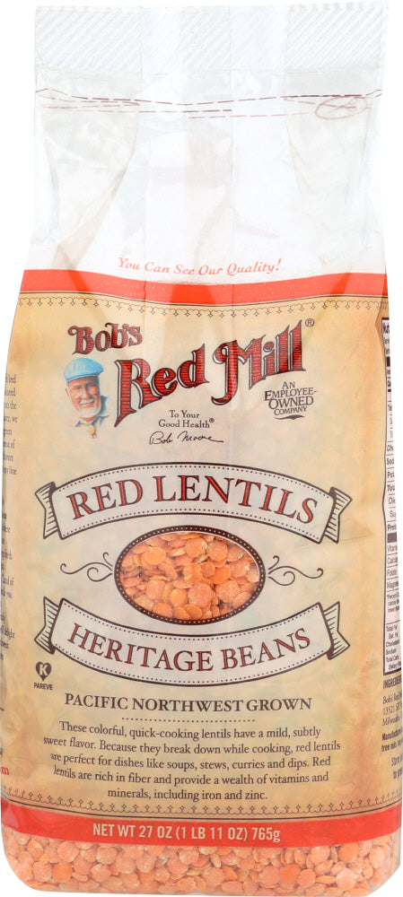 BOBS RED MILL: Red Lentils, 27 oz - Vending Business Solutions