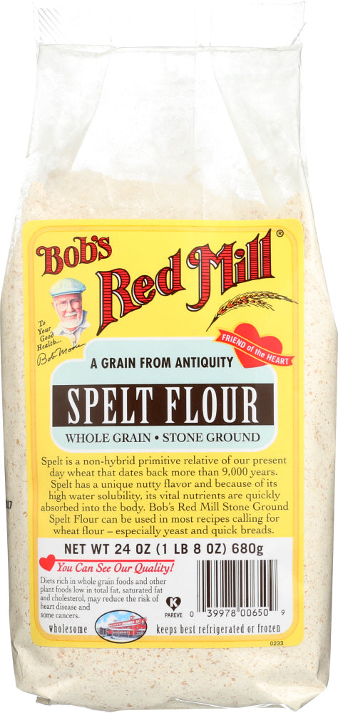 BOBS RED MILL: Spelt Flour Whole Grain Stone Ground, 24 oz - Vending Business Solutions
