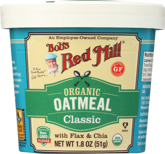 BOBS RED MILL: Organic Oatmeal Classic, 1.8 oz - Vending Business Solutions
