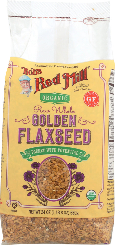 BOB'S RED MILL: Organic Golden Flaxseed, 24 oz - Vending Business Solutions