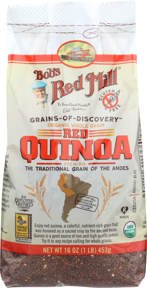 BOB'S RED MILL: Organic Whole Grain Red Quinoa, 16 oz - Vending Business Solutions