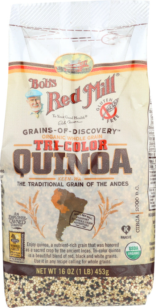 BOB'S RED MILL: Organic Whole Grain Tri-Color Quinoa, 16 oz - Vending Business Solutions