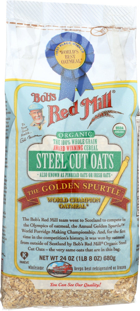 BOB'S RED MILL: Organic Steel Cut Oats, 24 oz - Vending Business Solutions
