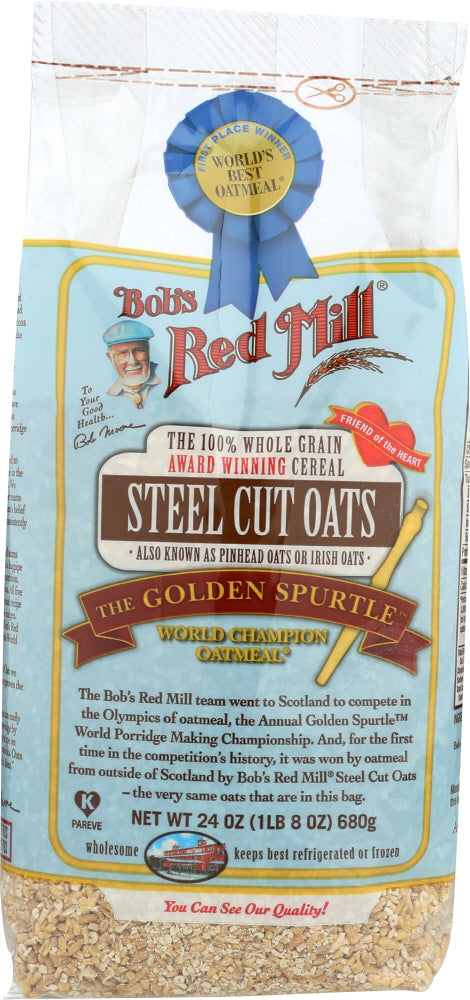 BOB'S RED MILL: Steel Cut Oats Cereal, 24 oz - Vending Business Solutions
